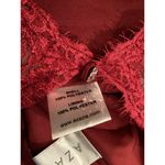 Azazie  Britney Bridesmaid formal long lace halter gown Dress in Burgundy sz A8 Photo 4