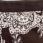 Talbots Skirt Brown White Paisley Floral Cotton A-Line Flare Circle Skirt Size 8 Photo 7