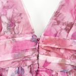 Lulus NWT Glam Party Garden Romance Magenta Floral Print Organza Maxi Dress XL Photo 10