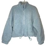 Urban Outfitters Blue Cropped Fuzzy Jacket women size L Photo 0