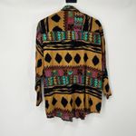 Jane Ashley VTG  Gauze Top Blouse Button 3/4 Sleeves Beaded Western Aztec Artwear Photo 7