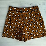 ZARA Basic High Waist Leopard Print Shorts Size M Photo 1