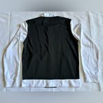 F & A Womens Black & White Long Sleeve Button Front Varsity Jacket Size Small Photo 5