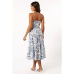 KLD Cherie Bow Front Midi Dress in Blue Size Large Photo 2