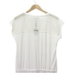 Calvin Klein NWT  Swim Cover-Up Dress Size S/M Milk White Crochet Trim Beachwear Photo 5
