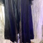 Vintage Seats 36 lingerie kimono top button flare arms Black Photo 1