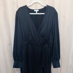 Sofia Jeans Womens Wrap Dress Size 3X Black Maxi Romantic Boho Minimalist Chic Photo 1