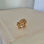 Calla Lilies Smokey Quartz Marquise Ring “Titania” Gold Earthy Floral Bohemian Jewelry Photo 3