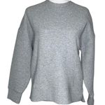 CALIA Women's Grey Elevated Ripple Side Zipper Crewneck Sweatshirt Althetica XS Gray Photo 0