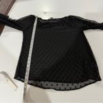 Walter Baker  Black‎ Polka Dot Sheer Long Sleeve Top Size XS Photo 8