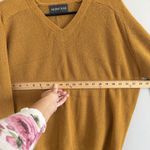 Alpaca 111 Woman’s Vneck Sweater Sz L Orange Tight Knit 100% Alpaca Made In Peru Size L Photo 7