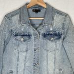 Diane Gilman DG2 By  Embroidered Denim Jacket Womens Medium Western Boho Festival Photo 0
