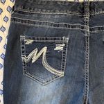 Maurice's Maurice’s 16 Women's Blue Jeans embroidered pockets whiskered straight Photo 10