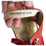 Fly London Ylfa Lace Up Red Leather Open Toe Wedge EU Size 40 US 9.5 Photo 6