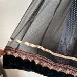 NWT Small Bridgerton Style Black Polka Dot Floral Rose Dress Choli Sari w Ruby Photo 6