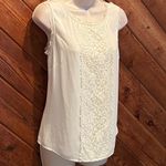 Laundry by Shelli Segal Laundry Shelli Segal Sleeveless Lace Scoop Neck Tank Top Blouse White Small Photo 2