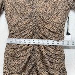 ASTR The Label Dottie Midi Dress Animal Print Ruched Long Sleeve XS Photo 3