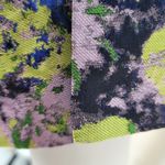 Grace Chuang Long Jacket Womens L Blue Satin Monet Print Swing Style Open Front Size L Photo 8