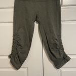 Lululemon  Olive Green High Rise Crop Leggings Ruched Bottoms Athleisure‎ Photo 8
