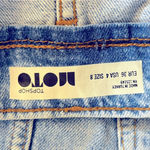 Topshop  Moto Zip Front‎ Denim Mini Skirt Size 4 Photo 5