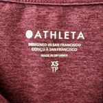 Athleta  Crewneck Burgundy Thumbhole High Lo Asymmetrical  Sporty Soft Long Sleev Photo 6
