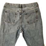 American Eagle Old Navy High Rise Slouchy Straight Jeans Womens Size 14 Distressed Raw Hem Boho Photo 9