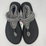 Sanuk  yoga sling 2 prints sandals women’s size 9 gray/black Photo 1