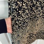 H&M  Floral Embroidered Tapestry Sheath Dress Size 12 Pockets Black/Cream Photo 3
