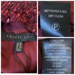 Forest Lily NEW Jumpsuit Sequin Wide Leg Crop Halter Neck Red Women’s Size 14 Photo 10