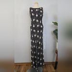 Vintage 90's Y2K Harlow Floral Print Black Maxi Slip On Dress Size undefined Photo 2