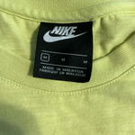 Nike  Short-Sleeved T-Shirt Size Medium Blue Zipper Pocket Yellow Tee Photo 3