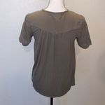 Knox Rose  green lace v-neck short sleeve shirt Photo 6