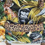 Vintage Quilted Jungle Animal Print Mini Tote Shoulder Crossbody Bag Photo 5