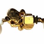 Vintage Mother of Pearl & Crystal Necklace with Pink Enamel Accents Photo 10