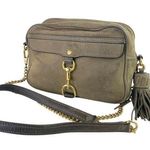 Rebecca Minkoff  Women's Brown Brushed Pebbled Leather Chain Strap Crossbody Bag Photo 0