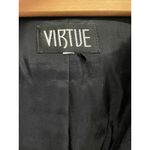 Vintage Virtue Black Tie Front Blazer Jacket Career Professional Chic size 10 Photo 2