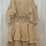 HYFVE‎ Cream Ruffle Cold Shoulder Dress Size Large Photo 0