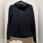 Lululemon  Full Zip Black Hoodie Jacket Size 4 Thumb Holes Photo 0