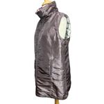 UbU Reversible Quilted Vest Womens M Multicolor Metallic Taupe Faux Suede Artsy Size M Photo 5