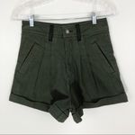 The Kooples High Waist Khaki Cotton Shorts Size 1 Photo 2