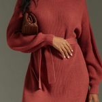 Anthropologie Mock-Neck Sweater Mini Dress WITHOUT BELT, Size S Photo 3