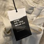 Who What Wear NWT  Jeans Womens 12 Paperbag Ivory High Rise Belted Ankle Pants Photo 2