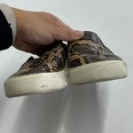Vince Sneakers Womens 6 Black Brown Blair Snake Effect Slip On Shoes Photo 2