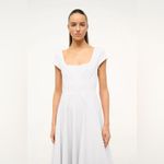 STAUD  Short Sleeve Wells Dress in White 6 Photo 8