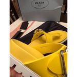 Prada Yellow Fussbett Thong Buckle Sandal Sz 38 Photo 4