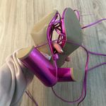 Lulus Hot Pink Metallic Lace Up Heels preowned Photo 1