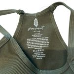 Free People  Movement Size M/L Happiness Runs Crop Top Khaki Green Ribbed Basic‎ Photo 2