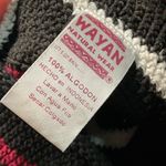 Wayan natural wear cotton knit woven stripe bucket hat Black Photo 3