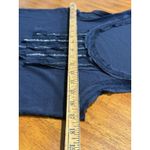 Ann Taylor  Loft Navy Blue Sleeveless Tank Top Fringe Embellishment Medium M Photo 4
