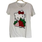 Hello Kitty  by Sanrio x Smak Parlour Strawberry Graphic T Shirt Womens XL White Photo 1